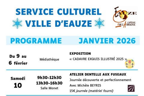 Programme d'animations - janvier 2026