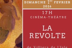 Théâtre "La Révolte" Dimanche 1er février 2026
