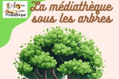 affiche mediatheque sous les arbres